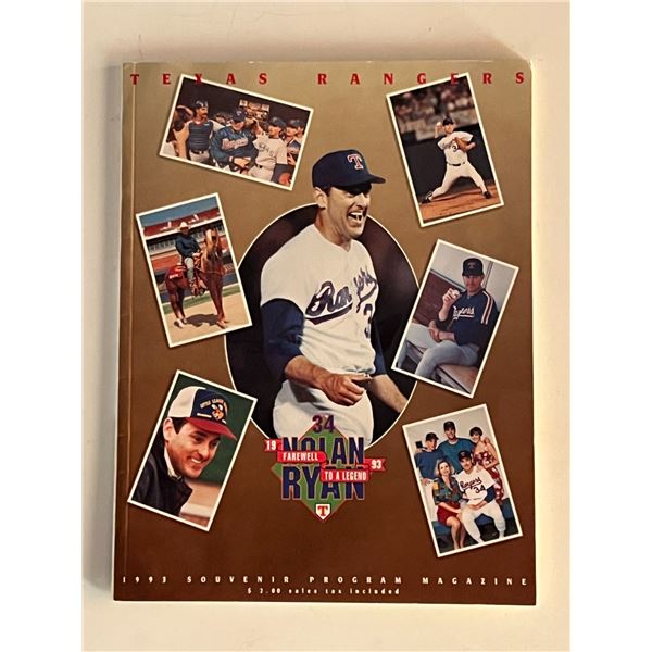 Nolan Ryan Farewell Souvenir Magazine