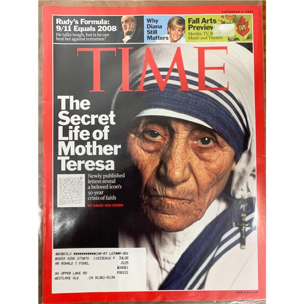 TIME Magazine 2007 Mother Teresa Issue