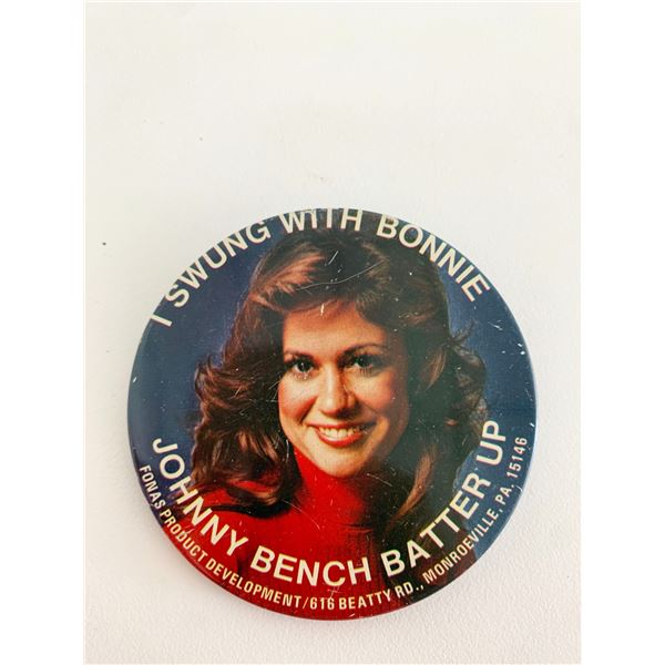 I swung with Bonnie vintage pin
