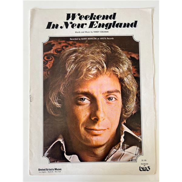 Barry Manilow Weekend in New England music book