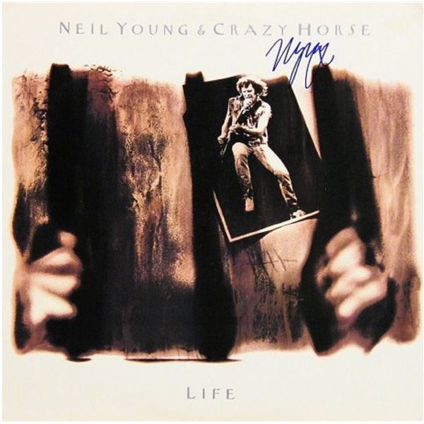 Neil Young Life signed album
