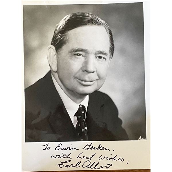 Speaker of the House 1971-1977 Carl Albert signed photo