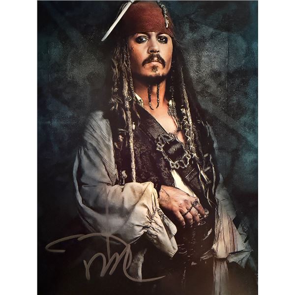 Pirates of the Caribbean Johnny Depp signed photo