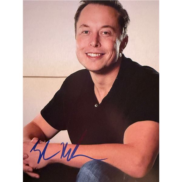 Elon Musk signed photo