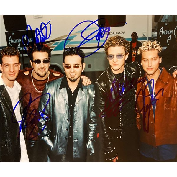 NSYNC band signed photo