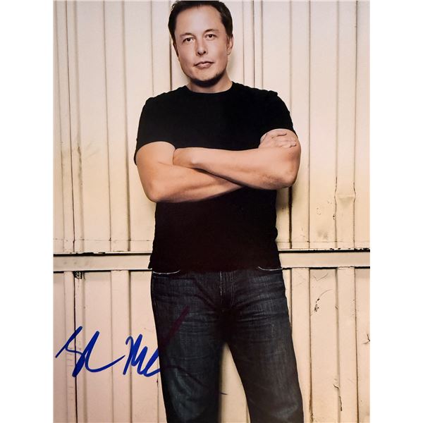 Elon Musk signed photo