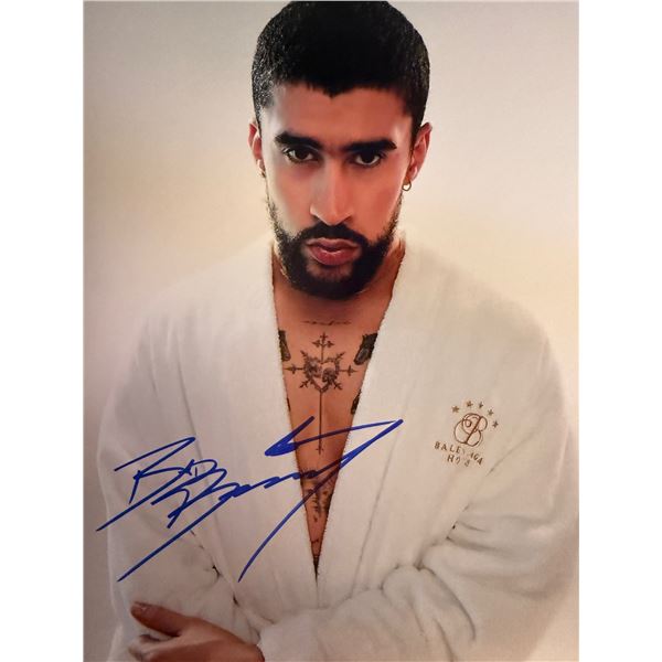 Rapper Bad Bunny signed photo