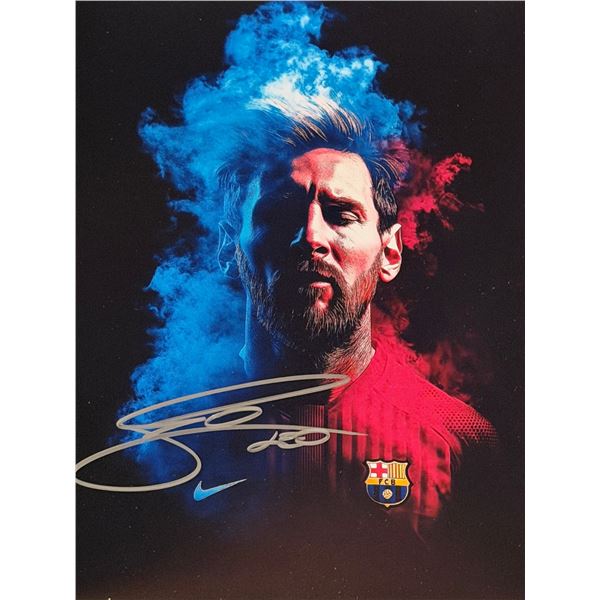 Lionel Messi signed photo