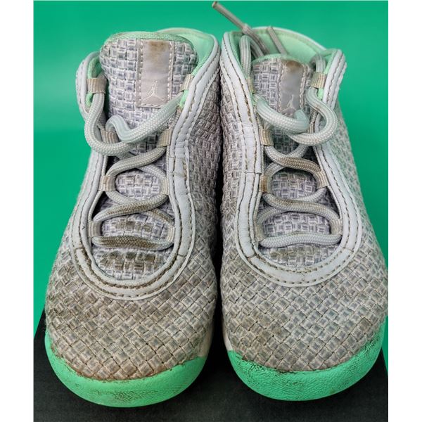 Children's Nike Jordan Pltnm/White-Wlf Grey-Grn Glw Jordan Horizon GT Shoes