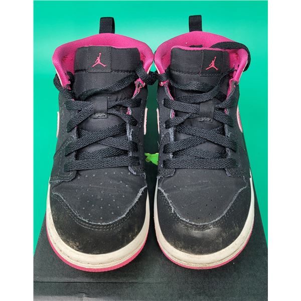 Children's Nike Jordan Black/Vivid Pink-White 1 Retro High GT Shoes