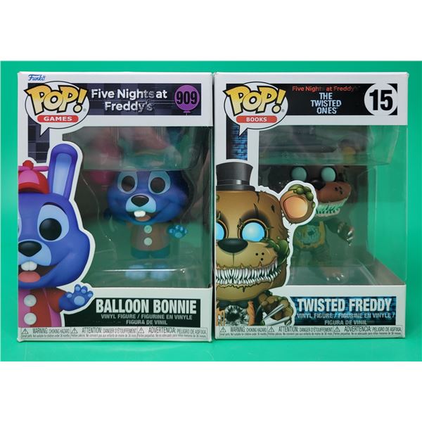 2 Five Nights at Freddy's Funko Pop! Vinyl Figures (Balloon Bonnie & Twisted Freddy)
