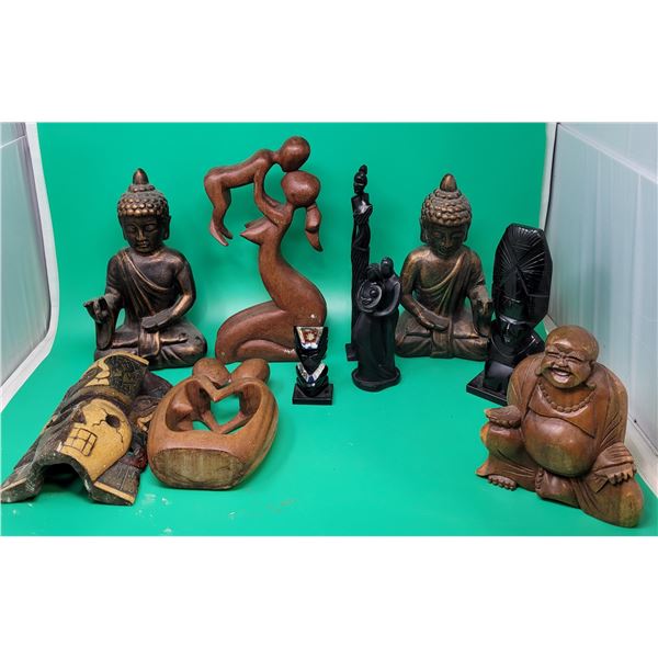 Decorative Figure Lot w/ Buddha, Mother & Child, & More