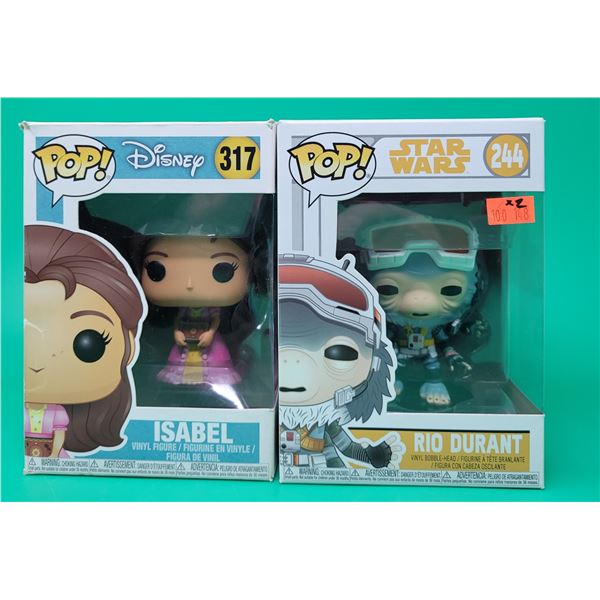 Funko Pop! Vinyl Figure & Bobble-Head (Disney Isabel & Star Wars Rio Durant)