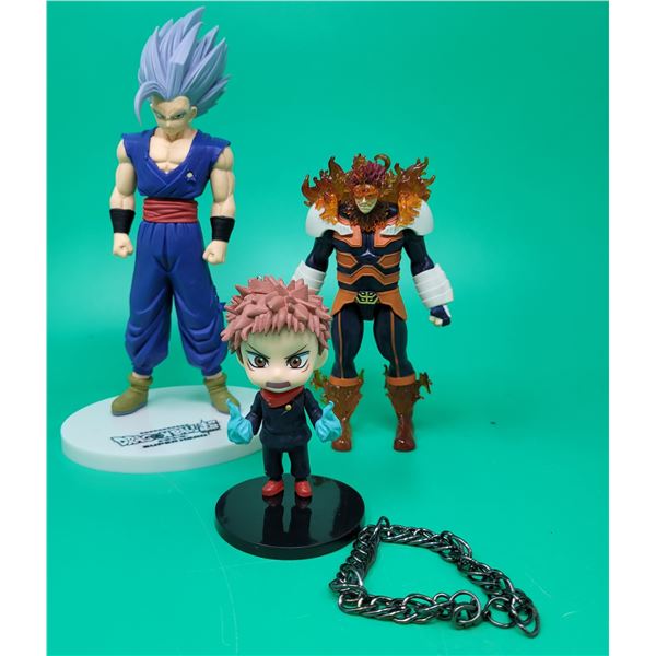 Lot of Anime Figures w/ Jujutsu Kaisen Yuji Itadori, Dragonball Son Gohan Beast, & My Hero Academic 