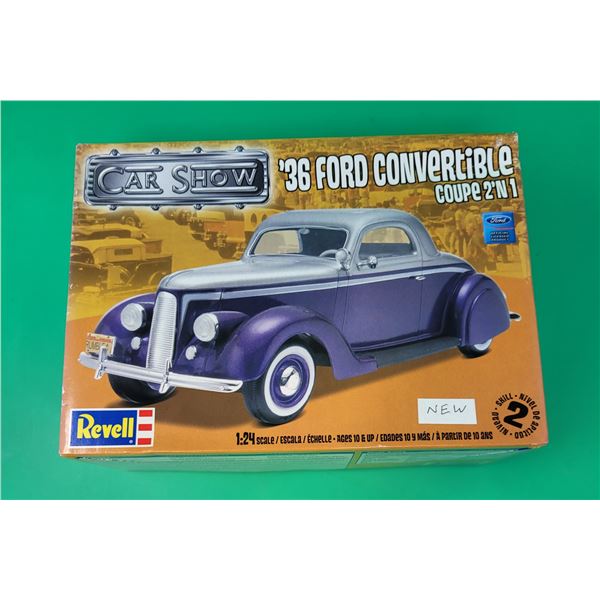 Unbuilt Revell '36 Ford Convertible Coupe 2-In-1 1:24 Scale Model Kit