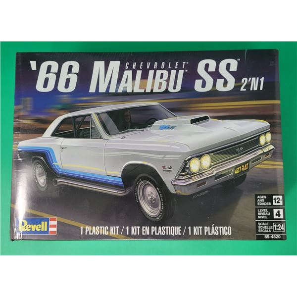 Sealed Revell '66 Chevrolet Malibu SS 2'N1 1:24 Scale Model Kit