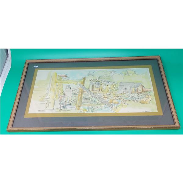 Original Watercolor framed painting