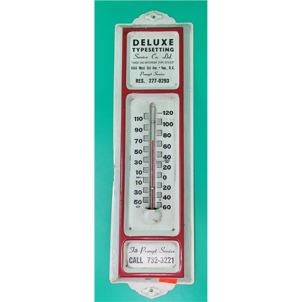 VTG Promotional Thermometer for Deluxe Typesetting