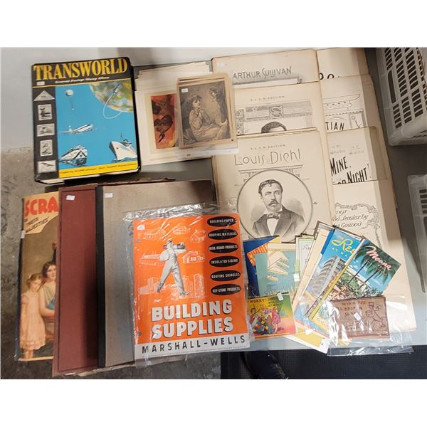 VTG Ephemera paper lot, vacation brochures playbooks