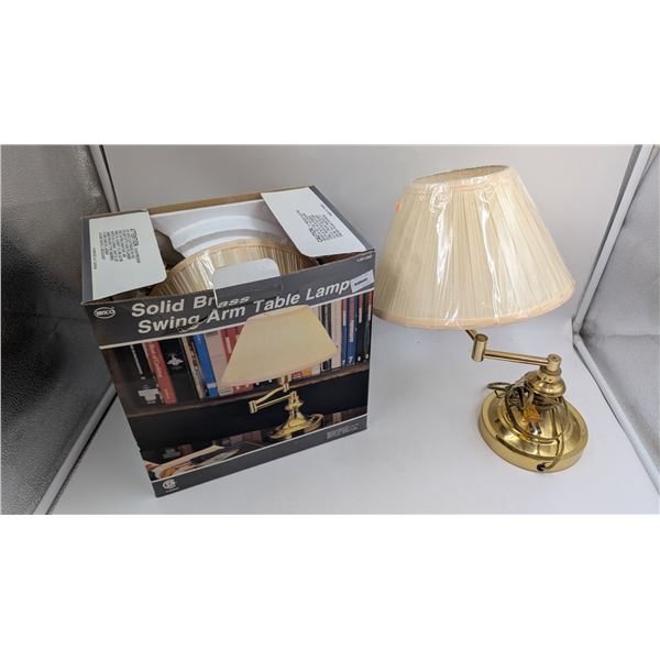 2 Brico Solid Brass Swing Arm Table Lamp