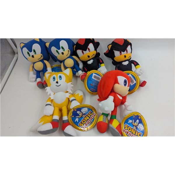 Lot of Sonic The Hedgehog Plush Toys