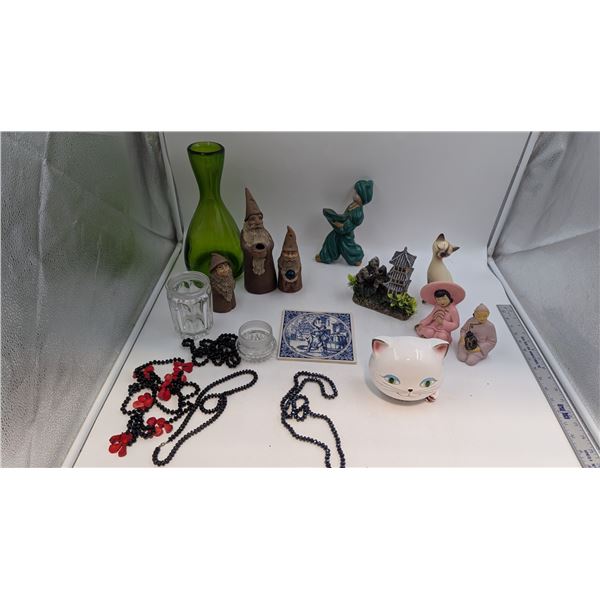Decor Lot w/ Figurines, Vase, & More