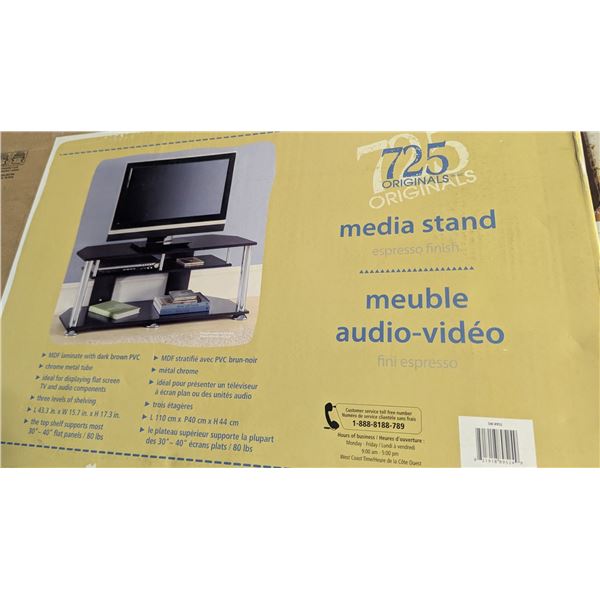 725 Originals Espresso Finish Media Stand