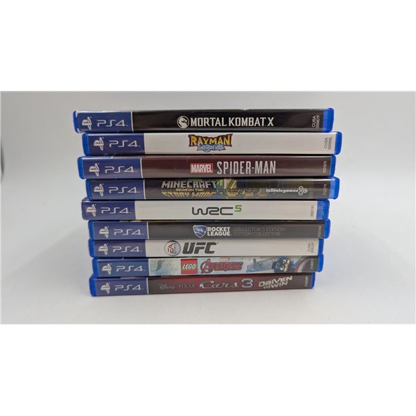 Lot of Assorted PlayStation 4 Games w/ Mortal Kombat X, Spider-Man, Minecraft Season 2 Story Mode,