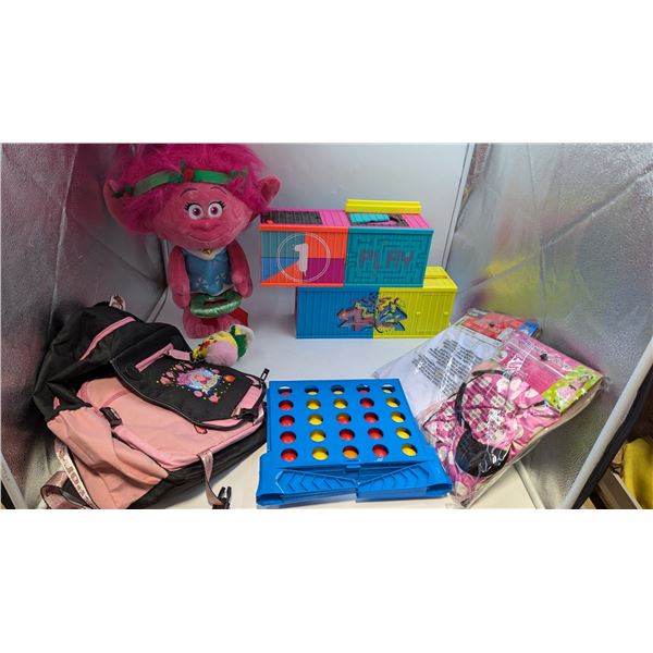 Lot of Assorted Toys w/ Minnie Mouse Costume, Trolls Plush Toy, LOL Dolls Clubhouse, & More