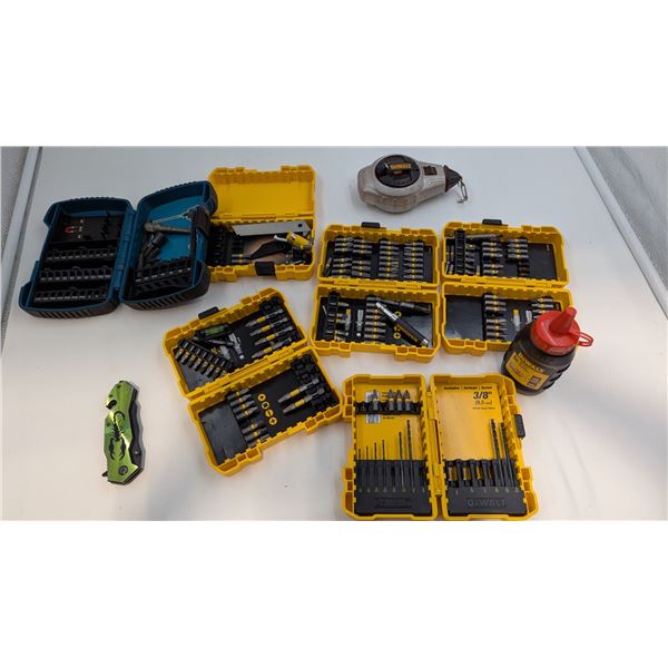 Lot of Assorted Drill Bits (Dewalt & Makita)