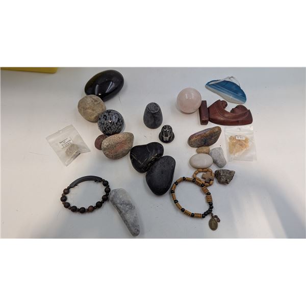 Lot of Assorted Stones & Bracelets