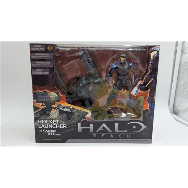 Sealed Halo Reach Rocket Launcher w/ Spartan JFO Custom Vehicle Upgrade Pack & Figure