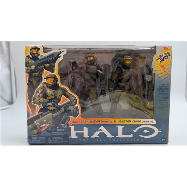 Sealed Halo Red Team Leader (Mark IV) & Master Chief (Mark VI) Figure Set