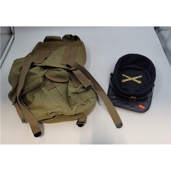 VTG Army Style Hat and Bag