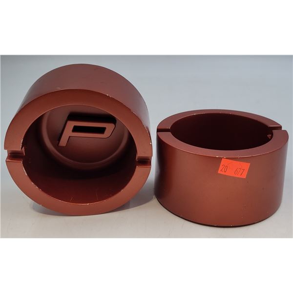 Stainless Steel Ashtrays - Red