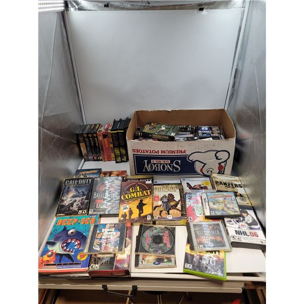 Lot of Old School Video games, Game Manuals and VHS