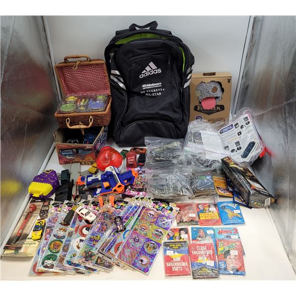 Lot of Novelty Cards, Stickers, Fuggler and Backpack
