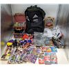 Image 1 : Lot of Novelty Cards, Stickers, Fuggler and Backpack