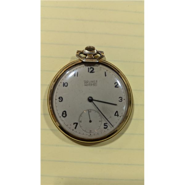 Bruner Master-Bilt Pocket Watch