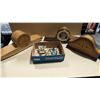 Image 1 : Clock Parts Lot w/ Interior Mechanisms, Exterior Bases, & More