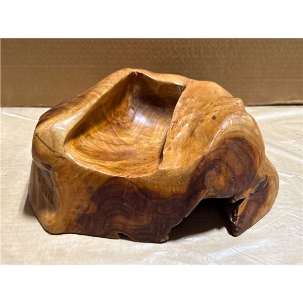 Ecowood Hand-Carved Burl Wine Bottle Holder
