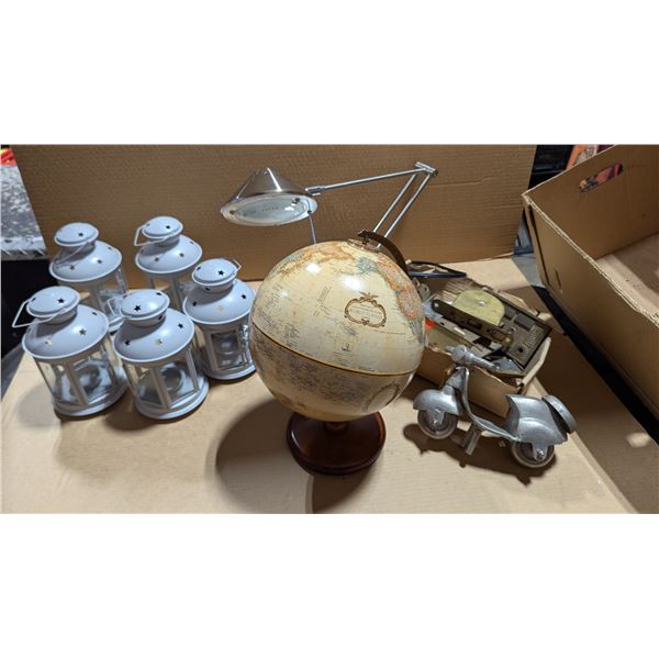 Variety Lot w/ Replogle Globe, Lanterns, Lamp, & More