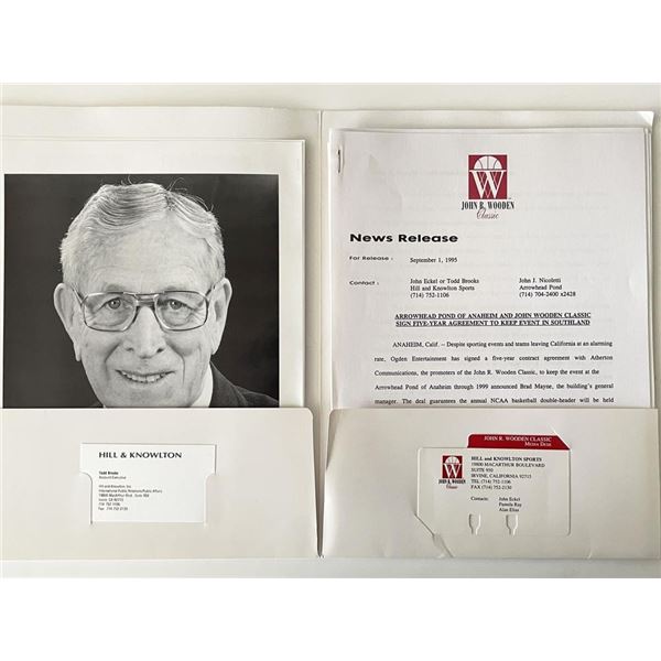 UCLA Basketball Coach John R. Wooden Classic press packet