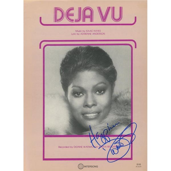 Dionne Warwick signed sheet music