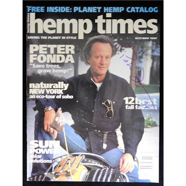 Hemp Times Magazine Peter Fonda Actor Signed JSA Authenticated