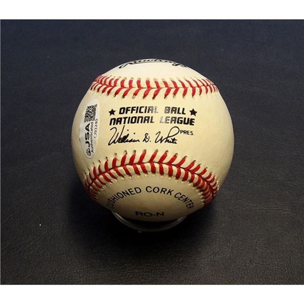 NY Mets Anthony Young Signed Rawlings Official National League Baseball JSA Authentic