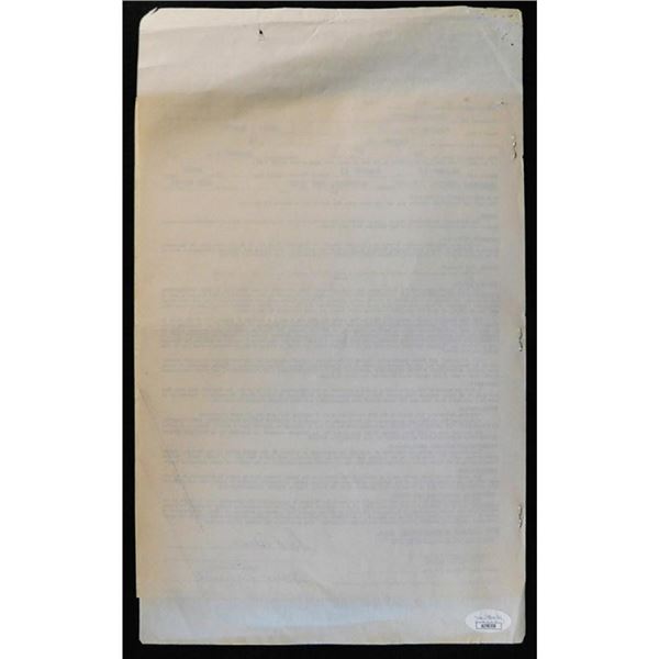 Joan Bennett Actress Signed Typed The Reluctant Debutante Contract JSA Authentic
