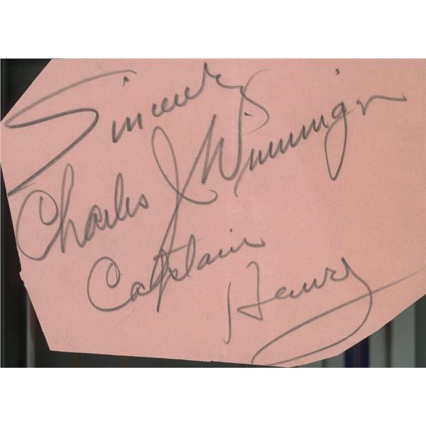 Three Smart Girls Charles Winninger signature cut