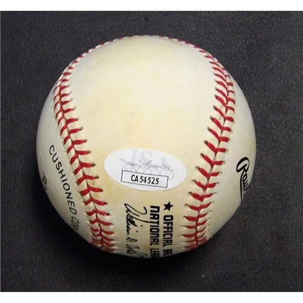 Los Angeles Dodgers Billy Ashley Signed Official Rawlings National League Baseball JSA Authenticated
