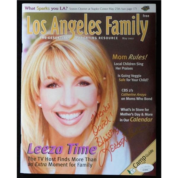 Talk Show Host Leeza Gibbons Signed Los Angeles Family Magazine JSA Authentic